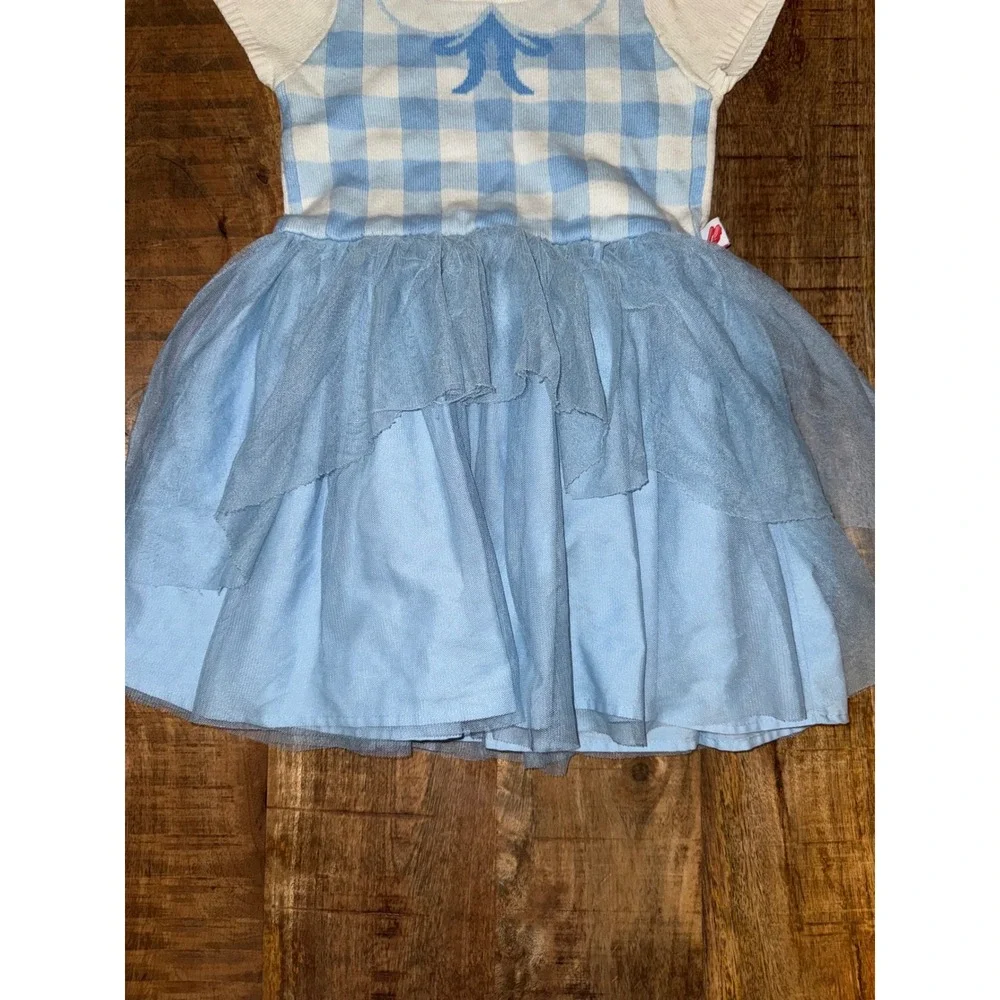 Wizard of Oz Dorothy Gingham Knit Tulle Dress Blue White 5T FL2483479ZO